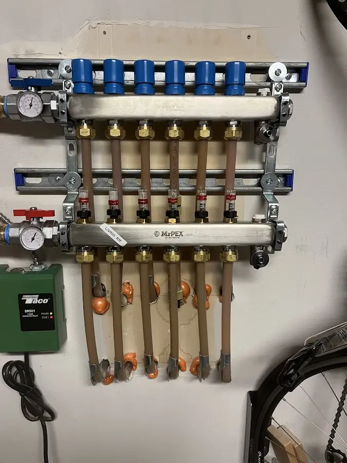 Plumber performing Gas Leak Detection at a residential property in Etna